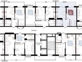 Продается 1-комнатная квартира ЖК Отражение, 2 очередь литера 4, 40  м&sup2;, 5905070 рублей