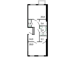 Продается Универ. помещ ЖК Флора, 1 этап литера 6, 68.9  м&sup2;, 30929210 рублей