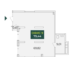Продается Офис Кирилла Россинского ул, 79.44  м&sup2;, 18271200 рублей