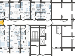 Продается 2-комнатная квартира ЖК Кислород, корпус 2, 50.7  м&sup2;, 16908450 рублей