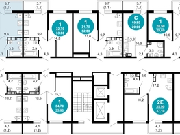 Продается 2-комнатная квартира ЖК Флора, 4 этап, 42  м&sup2;, 17911574 рублей