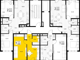 Продается 1-комнатная квартира ЖК Кипарис, литер 8, 34.5  м&sup2;, 13110000 рублей