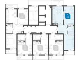Продается 2-комнатная квартира ЖК Облака-2, блок секция 4-8, 56.6  м&sup2;, 10485433 рублей