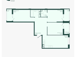 Продается 3-комнатная квартира ЖК Ботаника, литер 1.2, 75.6  м&sup2;, 10175760 рублей
