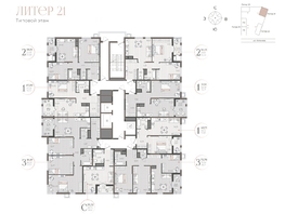 Продается 1-комнатная квартира ЖК Моренуар, литер 21, 47.8  м&sup2;, 9550440 рублей