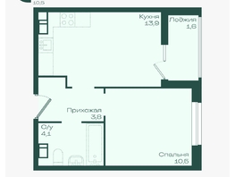 Продается 1-комнатная квартира ЖК Ботаника, литер 1.1, 33.9  м&sup2;, 5785035 рублей