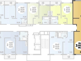 Продается 3-комнатная квартира ЖК Парк у дома, литера 8.3, 88.3  м&sup2;, 15549630 рублей
