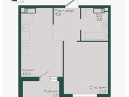 Продается 1-комнатная квартира ЖК Ботаника, литер 1.1, 33.6  м&sup2;, 5681760 рублей