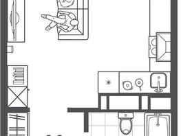 Продается Студия ЖК Все Свои ВИП, литера 3, 26.35  м&sup2;, 7852300 рублей