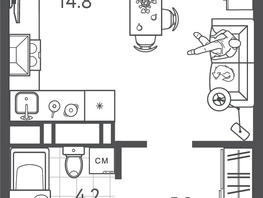 Продается Студия ЖК Все Свои ВИП, литера 3, 26.85  м&sup2;, 8189250 рублей