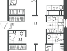 Продается 3-комнатная квартира ЖК Все Свои ВИП, литер 4, 88.95  м&sup2;, 18857400 рублей