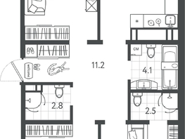 Продается 3-комнатная квартира ЖК Все Свои ВИП, литер 4, 87.8  м&sup2;, 24584000 рублей
