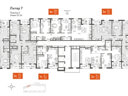 Продается 1-комнатная квартира ЖК Все Свои ВИП, литер 7, 39.9  м&sup2;, 10254300 рублей