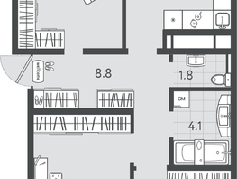 Продается 3-комнатная квартира ЖК Все Свои ВИП, литер 7, 84.9  м&sup2;, 17998800 рублей