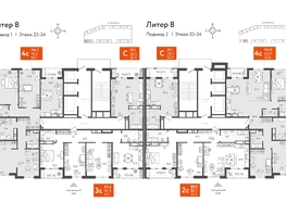 Продается 3-комнатная квартира ЖК Все Свои ВИП, литер 8, 88.6  м&sup2;, 24542200 рублей
