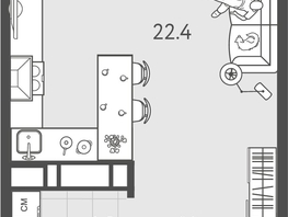 Продается Студия ЖК Все Свои ВИП, литер 8, 30.75  м&sup2;, 9532500 рублей