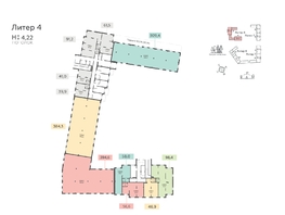 Продается Офис ЖК Теплые края, литер 4, 384.3  м&sup2;, 84546000 рублей