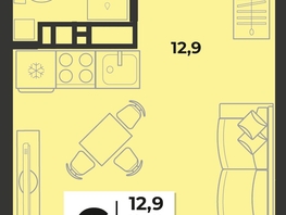 Продается Студия  Улица Им. Генерала Брусилова  д. 20, 23.3  м&sup2;, 4279580 рублей