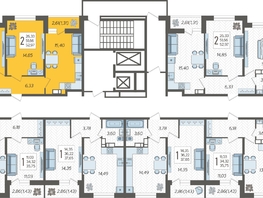 Продается 2-комнатная квартира ЖК Смородина, литера 14, 52.97  м&sup2;, 7151400 рублей