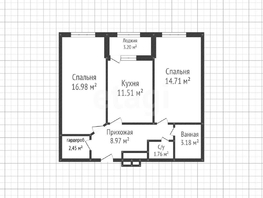 Продается 2-комнатная квартира Зиповская ул, 59.9  м&sup2;, 8900000 рублей