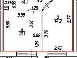Продается 1-комнатная квартира генерала Корнилова ул, 34.5  м&sup2;, 4230000 рублей