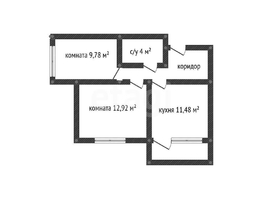 Продается 2-комнатная квартира ЖК Южане, 3 очередь литера 2, 44.6  м&sup2;, 5500000 рублей