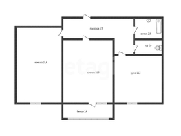 Продается 2-комнатная квартира ЖК Fresh (Фреш), литера 2, 60.7  м&sup2;, 7000000 рублей