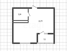 Продается Студия Заполярная ул, 26.3  м&sup2;, 3250000 рублей