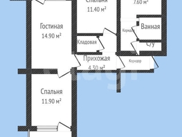 Продается 3-комнатная квартира Гидростроителей ул, 61.2  м&sup2;, 6200000 рублей