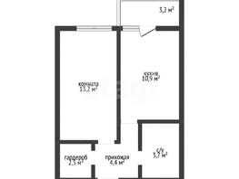 Продается 1-комнатная квартира ЖК Открытие, 34.7  м&sup2;, 3530000 рублей