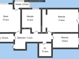 Продается 3-комнатная квартира ЖК Клубный квартал Европа 6, литера 2, 74.3  м&sup2;, 7000000 рублей