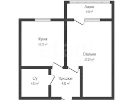 Продается 1-комнатная квартира Снесарева ул, 43.4  м&sup2;, 4600000 рублей