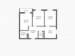 Продается 3-комнатная квартира ЖК Дыхание, литер 15, 54.1  м&sup2;, 5200000 рублей