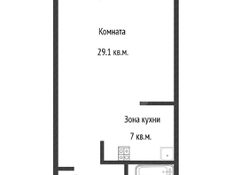 Продается 1-комнатная квартира Кубанская Набережная ул, 45.8  м&sup2;, 9200000 рублей