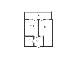 Продается 1-комнатная квартира ЖК Отражение, 1 очередь литера 1, 36.6  м&sup2;, 5100000 рублей