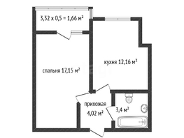 Продается 1-комнатная квартира генерала Корнилова ул, 37.2  м&sup2;, 4090000 рублей