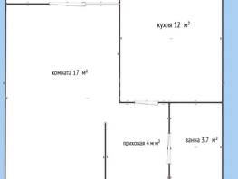 Продается 1-комнатная квартира генерала Корнилова ул, 37.3  м&sup2;, 4350000 рублей