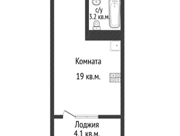Продается Студия Евгении Жигуленко ул, 22.2  м&sup2;, 3450000 рублей