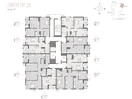 Продается 1-комнатная квартира ЖК Моренуар, литер 21, 47.79  м&sup2;, 9796950 рублей