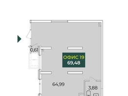 Продается Универ. помещ Кирилла Россинского ул, 69.48  м&sup2;, 15980400 рублей