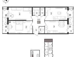 Продается 3-комнатная квартира ЖК Рекорд 2, литера 3, 96  м&sup2;, 18873600 рублей