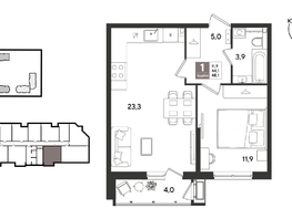Продается 1-комнатная квартира ЖК Рекорд 2, литера 5, 48.1  м&sup2;, 11510330 рублей