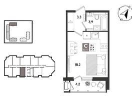 Продается Студия ЖК Рекорд 2, литера 5, 29.6  м&sup2;, 8187360 рублей
