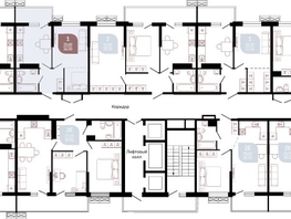 Продается 1-комнатная квартира ЖК Отражение, 2 очередь литера 4, 38.3  м&sup2;, 5658601 рублей