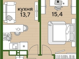 Продается 1-комнатная квартира ЖК ДОГМА ПАРК, литера 18, 39.3  м&sup2;, 7561320 рублей