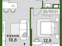 Продается 1-комнатная квартира ЖК ДОГМА ПАРК, литера 18, 39.4  м&sup2;, 7860300 рублей