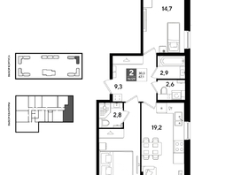Продается 2-комнатная квартира ЖК ДОГМА ПАРК, литера 22, 67.1  м&sup2;, 11541200 рублей