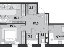 Продается 2-комнатная квартира Героя Дангиреева ул, 69.4  м&sup2;, 11964560 рублей