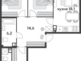 Продается 3-комнатная квартира ЖК Парк Победы 2, литера 31, 93.5  м&sup2;, 14688850 рублей