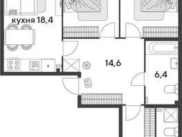 Продается 3-комнатная квартира ЖК Парк Победы 2, литера 31, 93.5  м&sup2;, 14632750 рублей